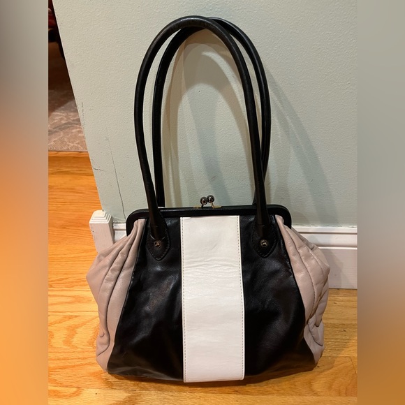 Vintage Koret Purse Handbag Tri color Black/White/Gray - Picture 2 of 7